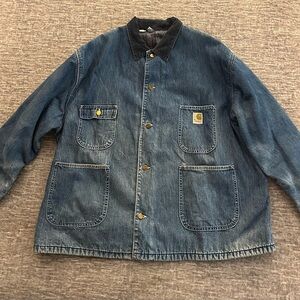 Men’s Vintage Carhartt Denim and Corduroy Blanket Jacket